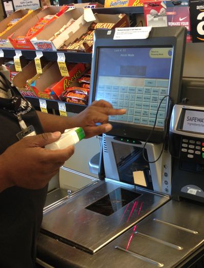 The employee using the assist mode