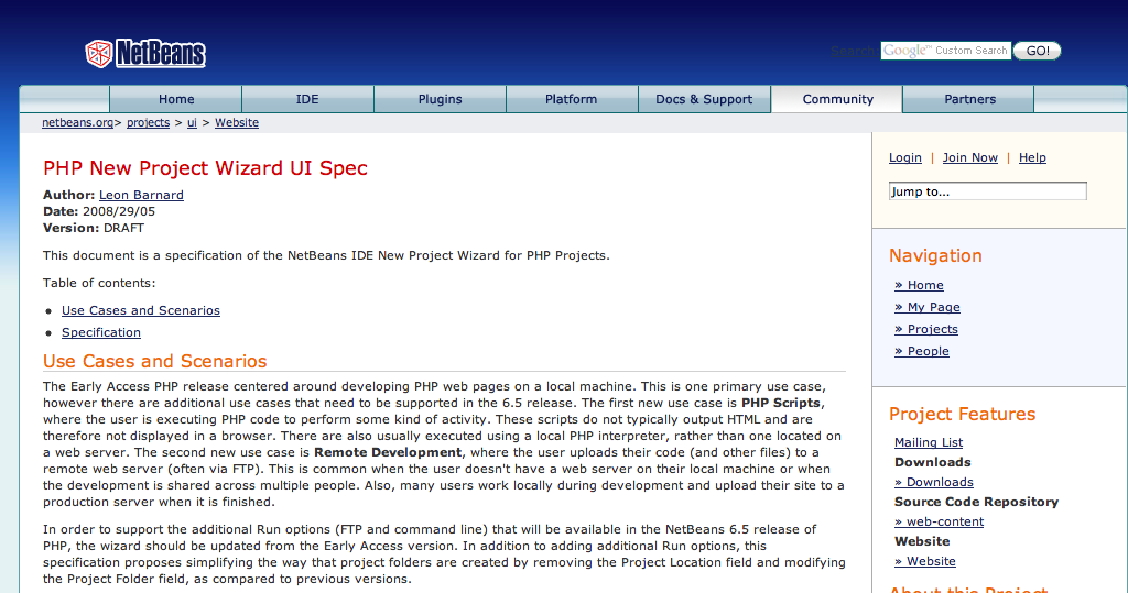 Agile User Stories and Design Specifications