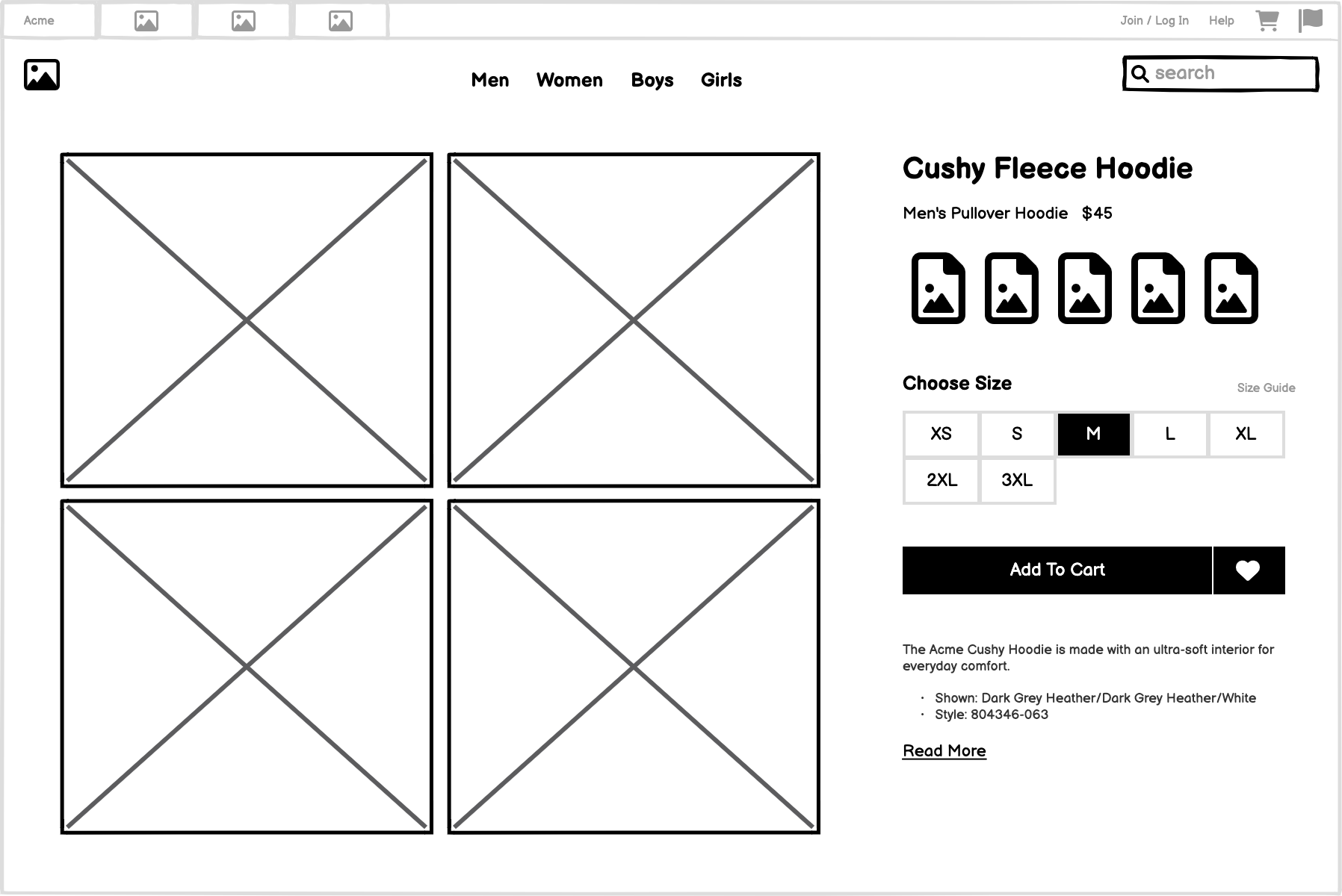 Wireframe Example